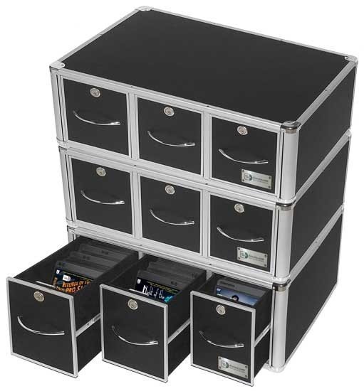 Stackable media storage