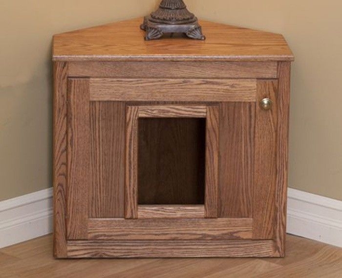 Wood cat box