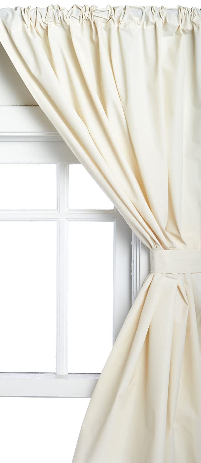 Carnation Home Fashions Vinyl Bathroom Window Curtain, Bone, 45" x 36"