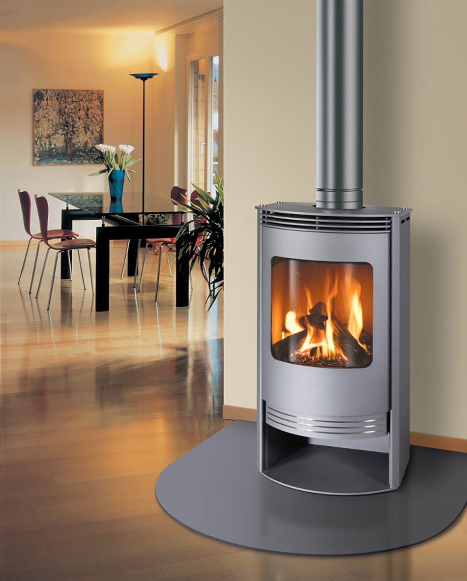 Corner fireplace
