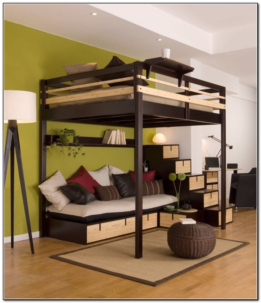 Full size bunk bed with desk 1