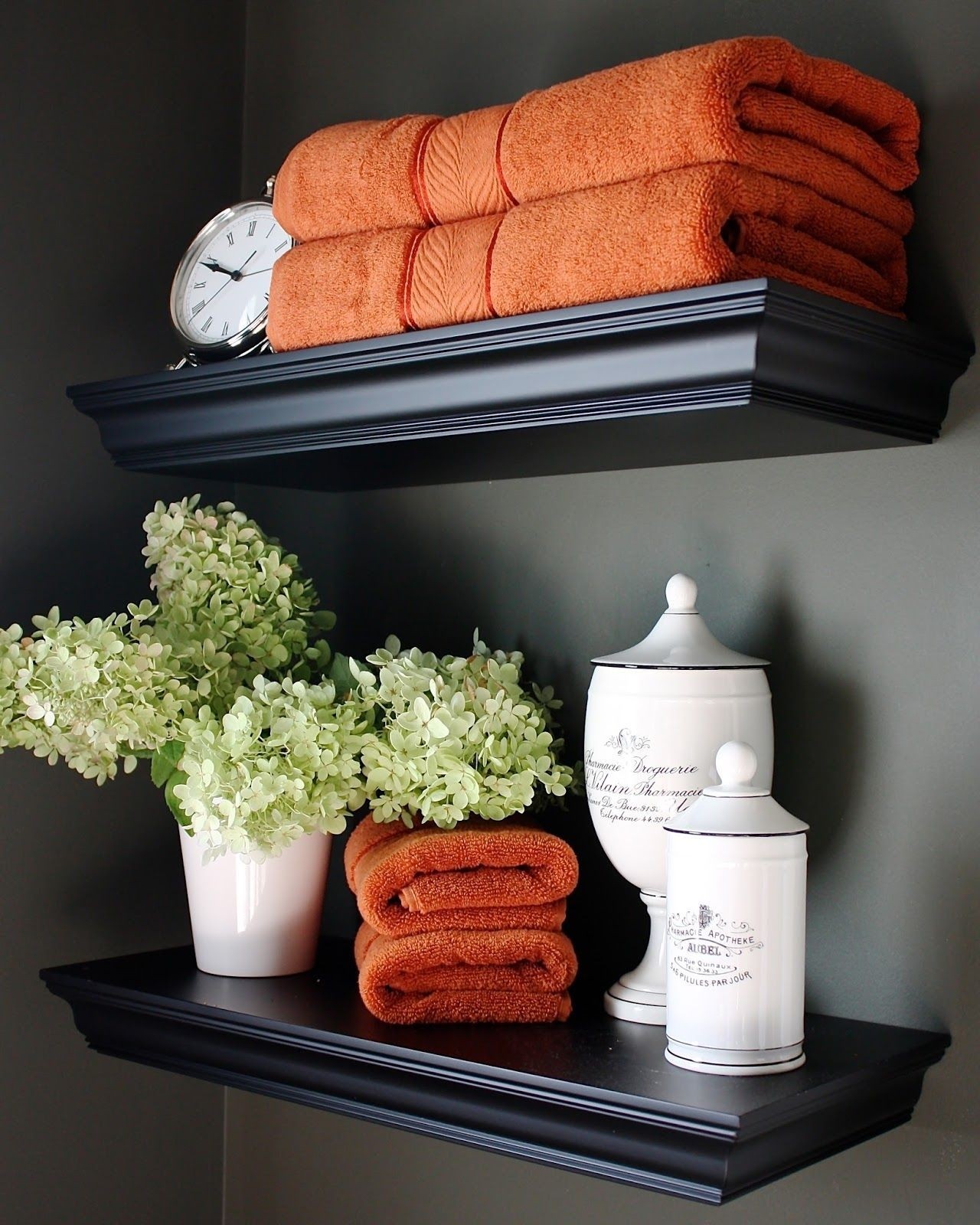 Shelves above toilet 4