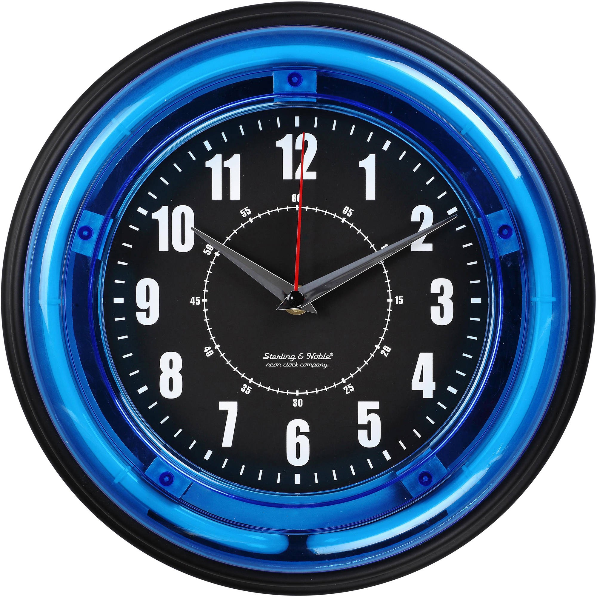 Sterling And Noble 11 Neon Wall Clock Neon Blue
