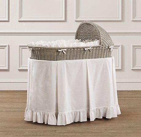 Antique wicker crib