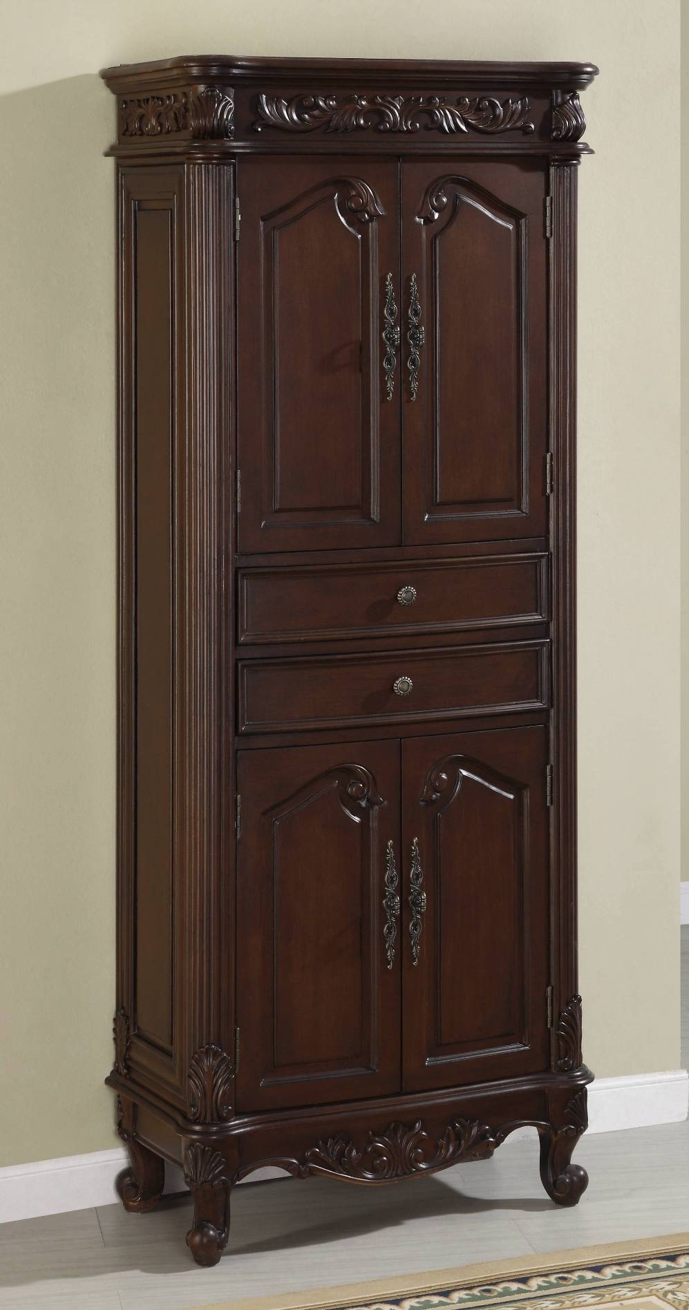 Corner hamper cabinet