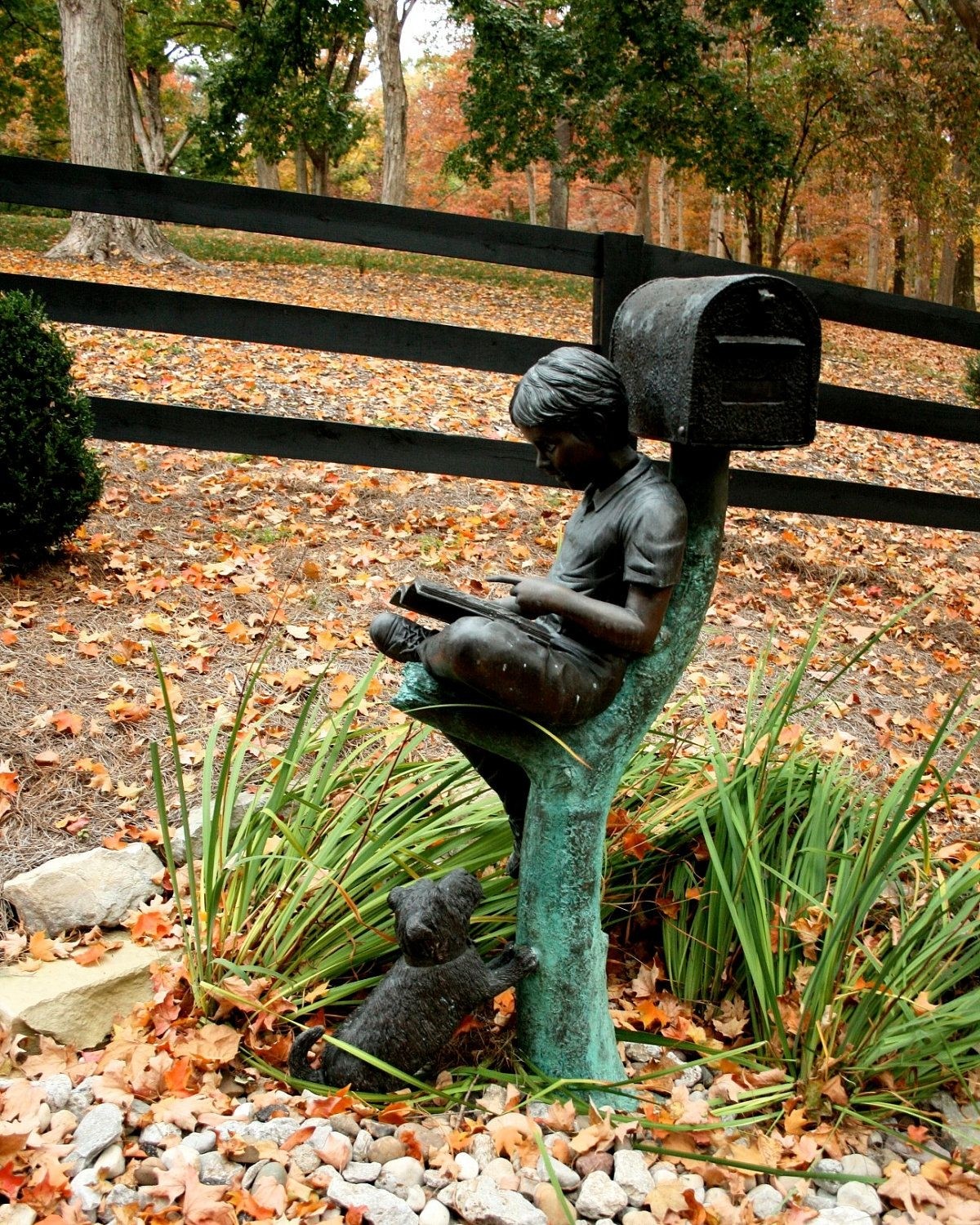 Iron mailbox post 4