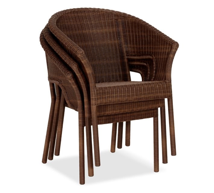 Palmetto all weather wicker stacking chair honey traditional outdoor chairs