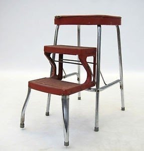 Retro kitchen steps folding 1950s kitsch vintage stool step ladder
