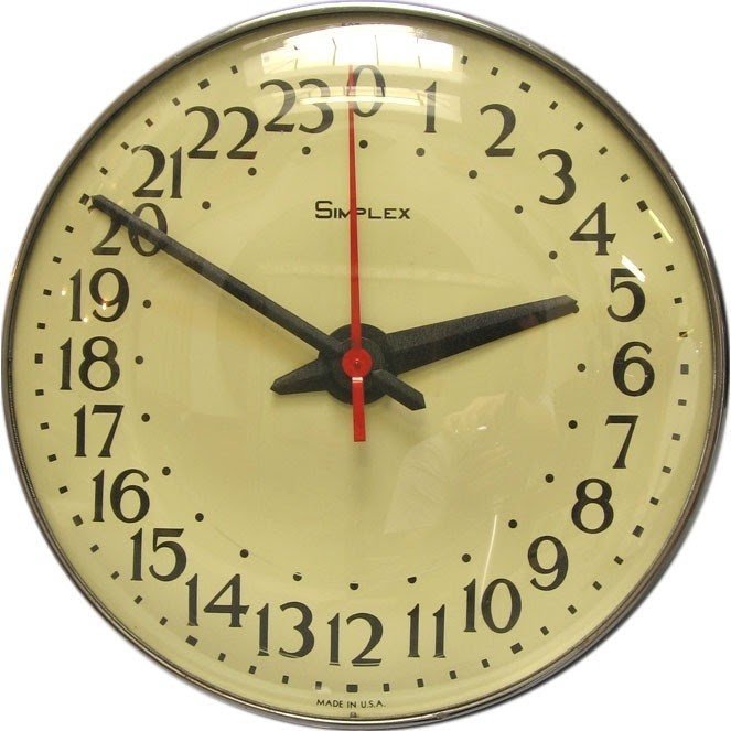 Simplex military wall clock