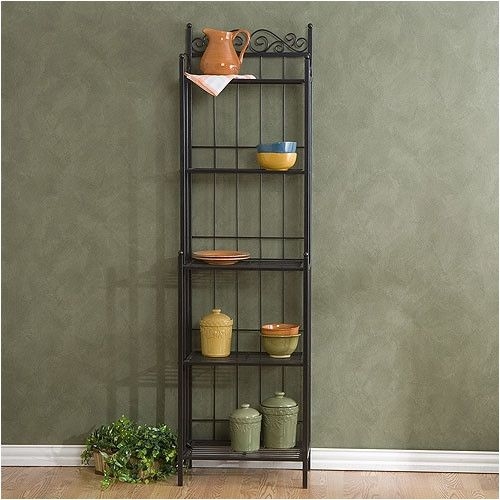 Southern enterprises scrolled bakers rack