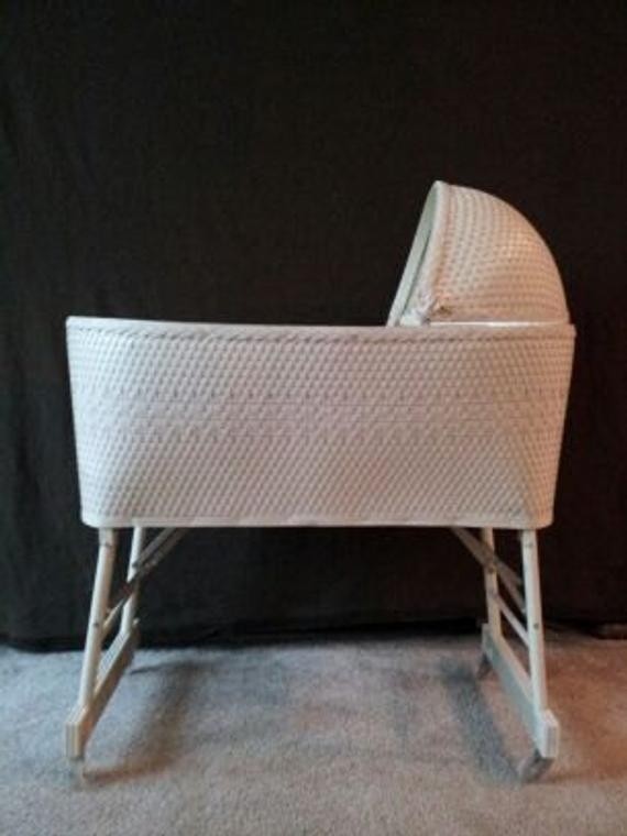 Vintage Wicker Bassinet