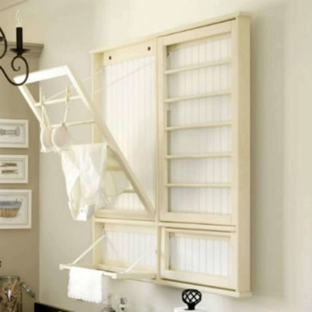 Accordion drying rack wall mount