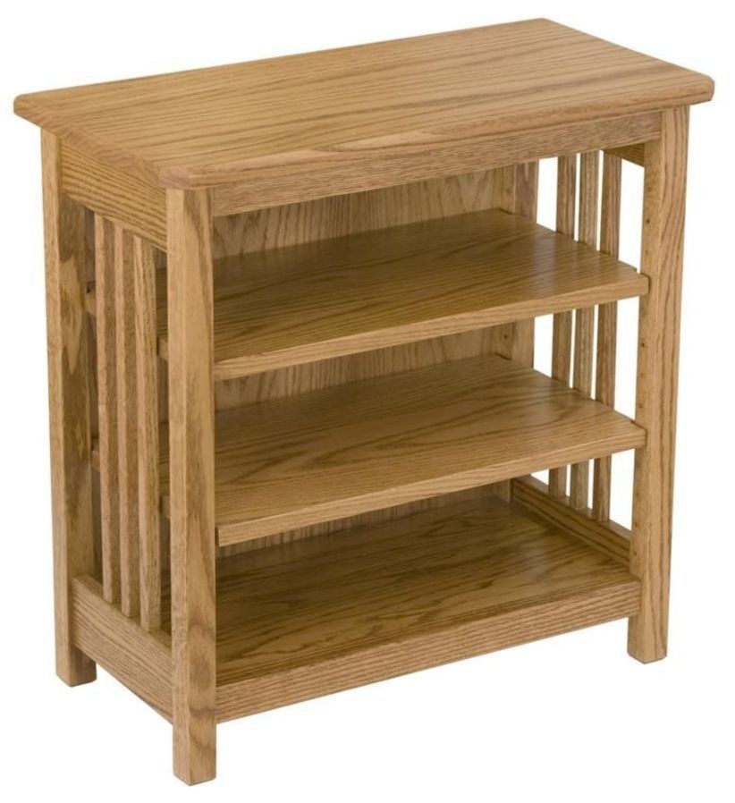 Amish mission bookcase end table with 2 adjustable shelves