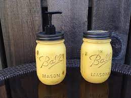 Distressed mason jar soap dispenser and