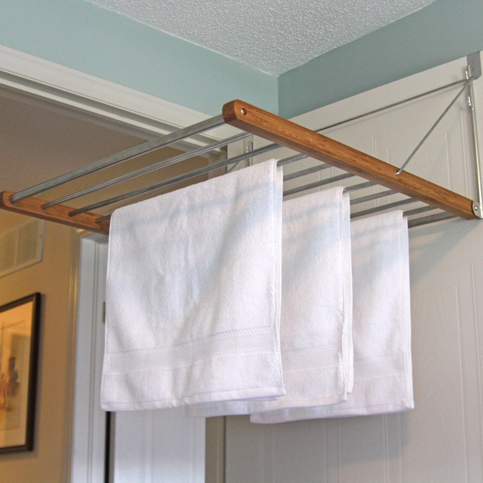 Fold Away Bamboo Clothes Rack