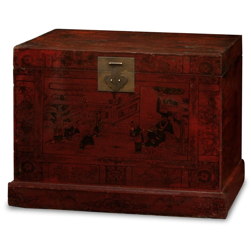 Hand painted tibetan trunk asian decorative trunks