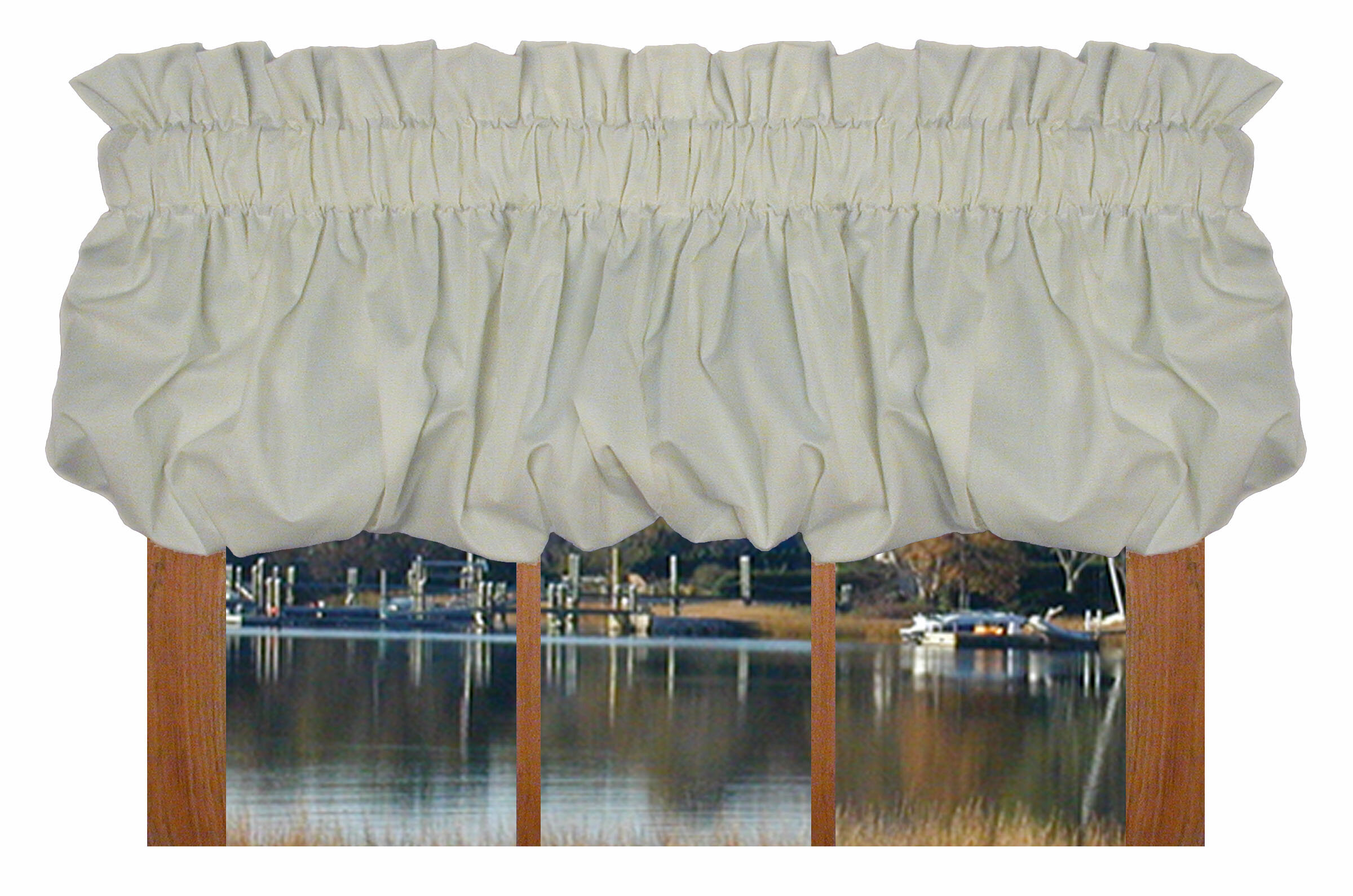 Kerry Solid Color Balloon Valance Curtain 80-Inch-by-14-Inch