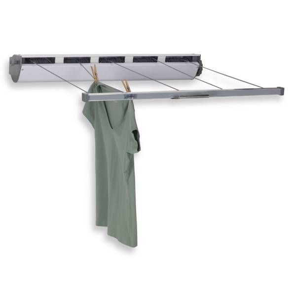 Laundry room wall drying rack