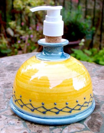 Yellow soap dispenser 10