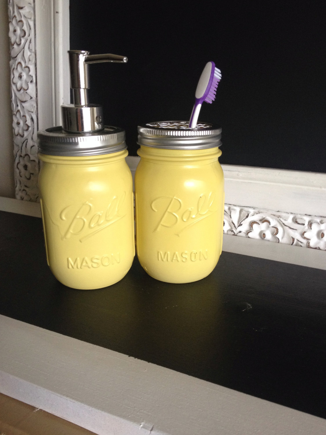 Yellow soap dispenser 14
