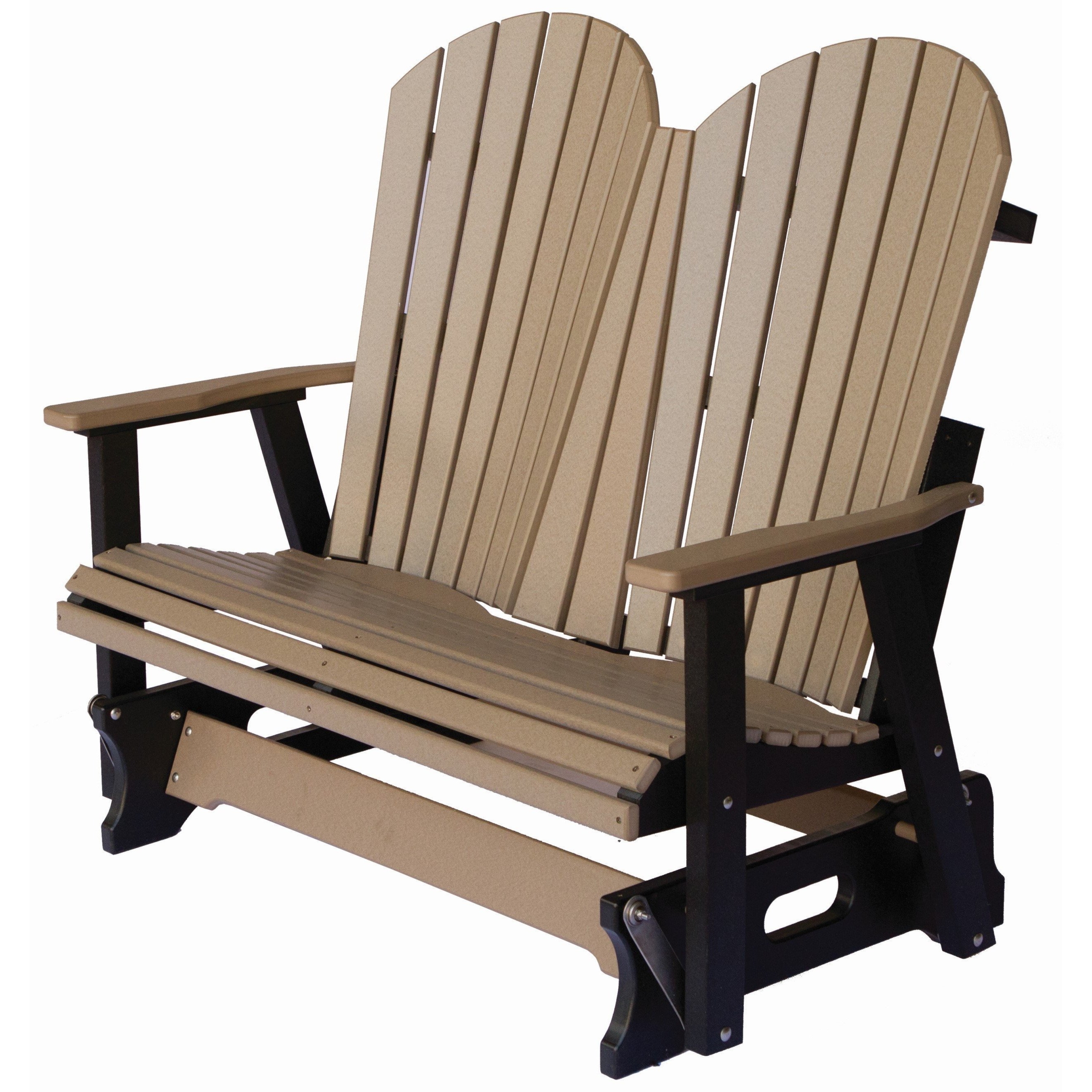 Amish made poly wood comfo back double glider