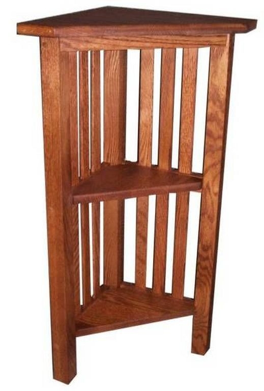 Oak pedestal plant stand