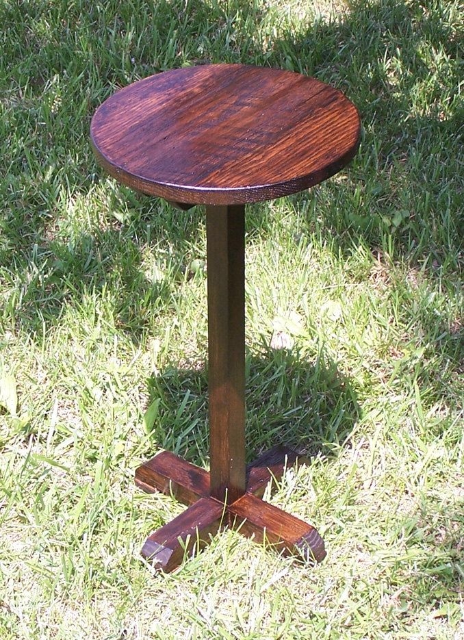 Oak plant stand 22