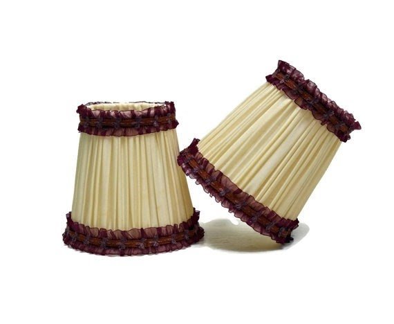 Vintage french lampshades clip on