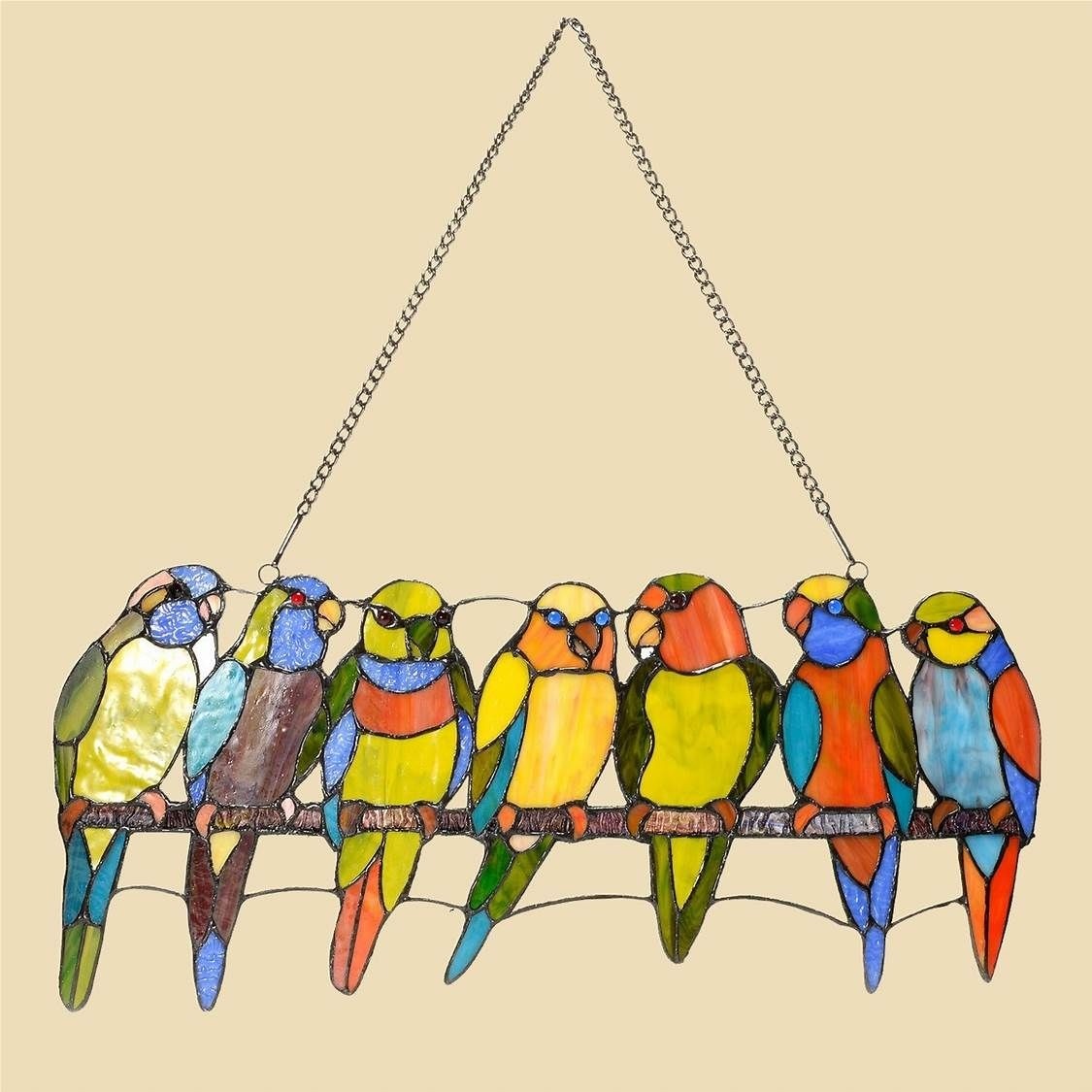 Bird stained glass