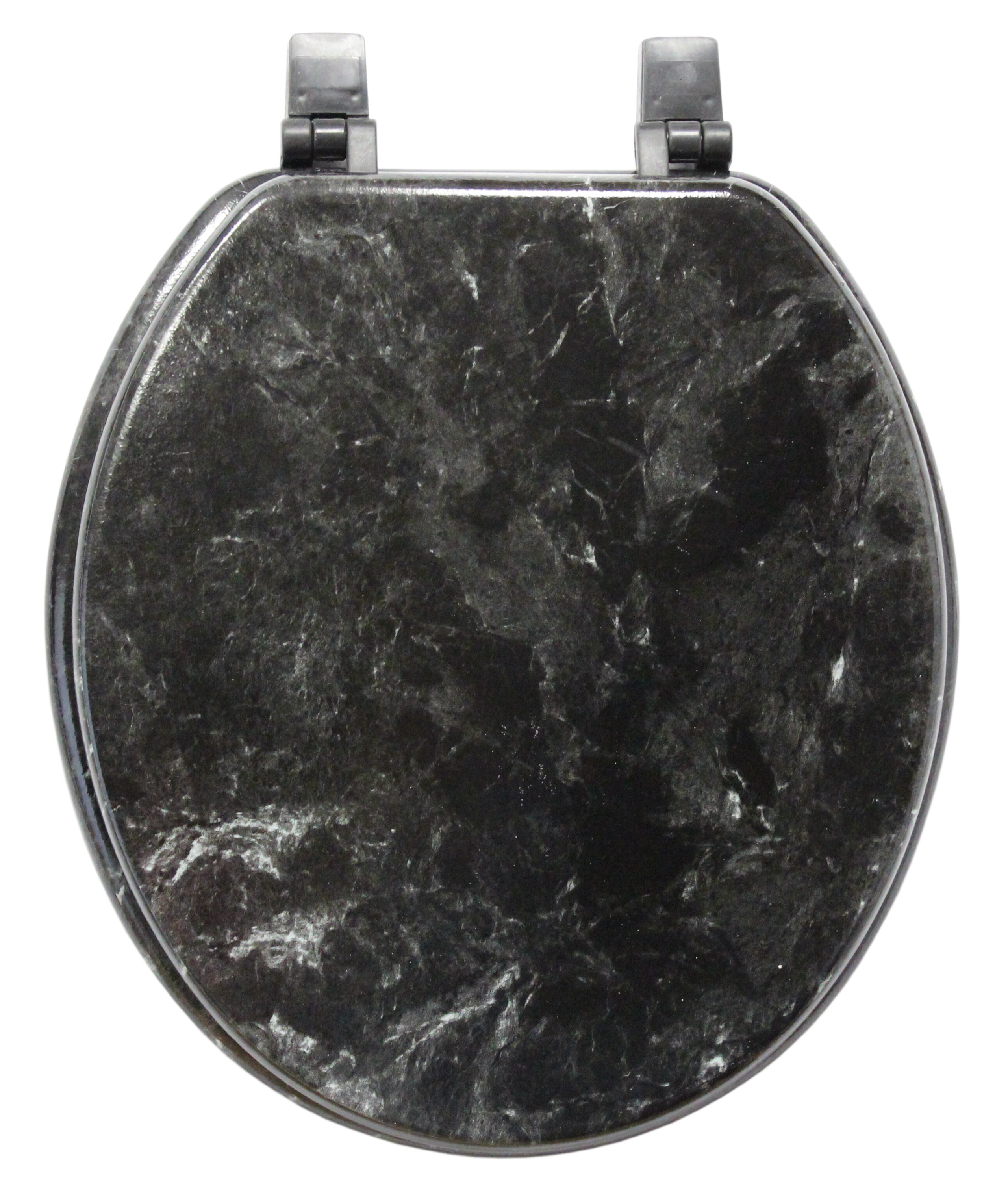 Black marble toilet seat