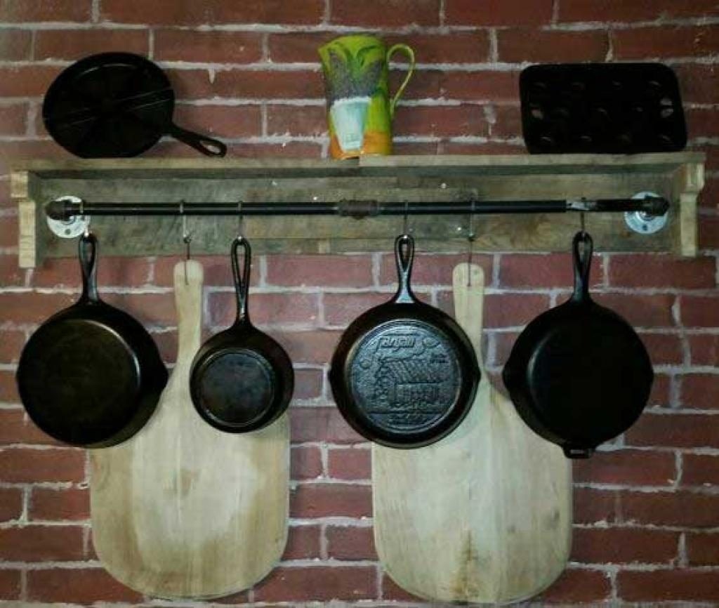 Cast iron pot rack