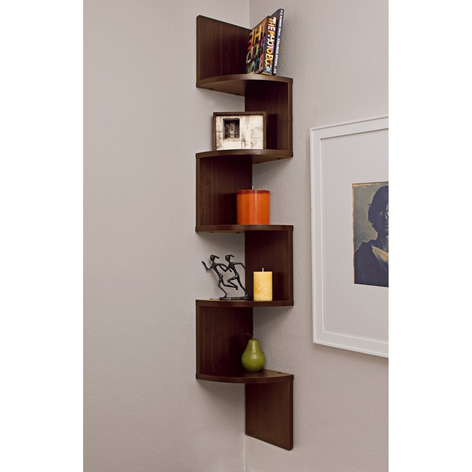 Danya b corner zig zag wall shelf