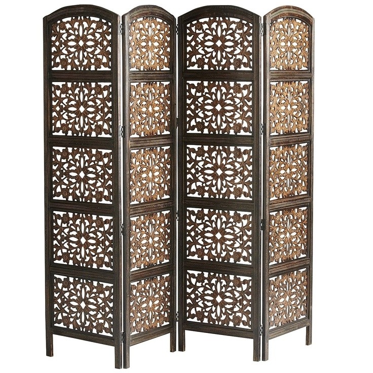 Handcrafted in india this screens specialty is versatility with intricate