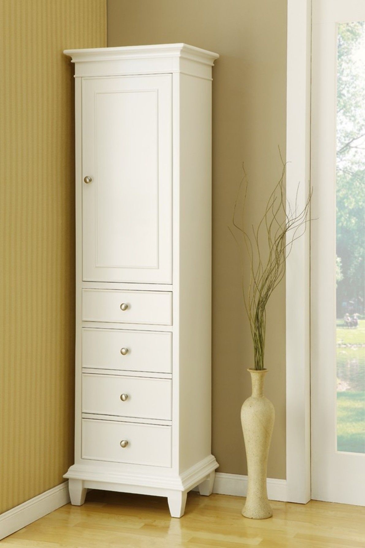 Linen cabinets direct vanity sink pearl white linen cabinet
