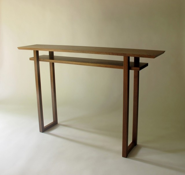 Narrow console table with inset shelf from our classic collection