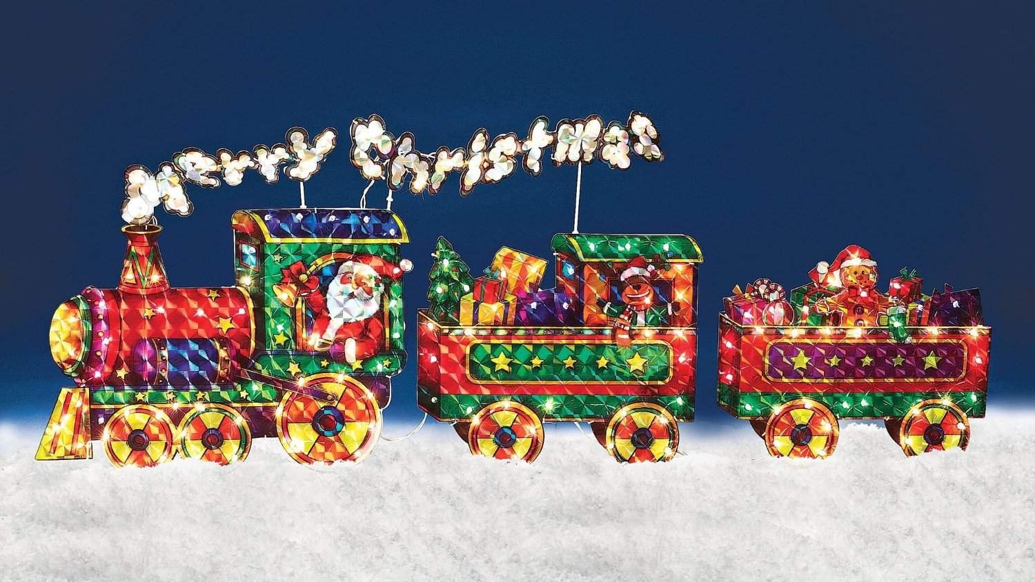 Outdoor christmas train decoration 3