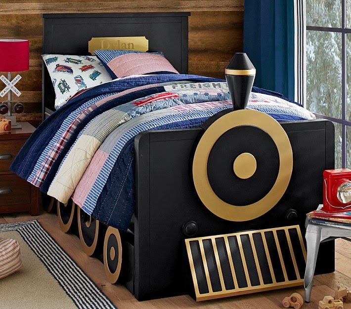 Twin size train bed