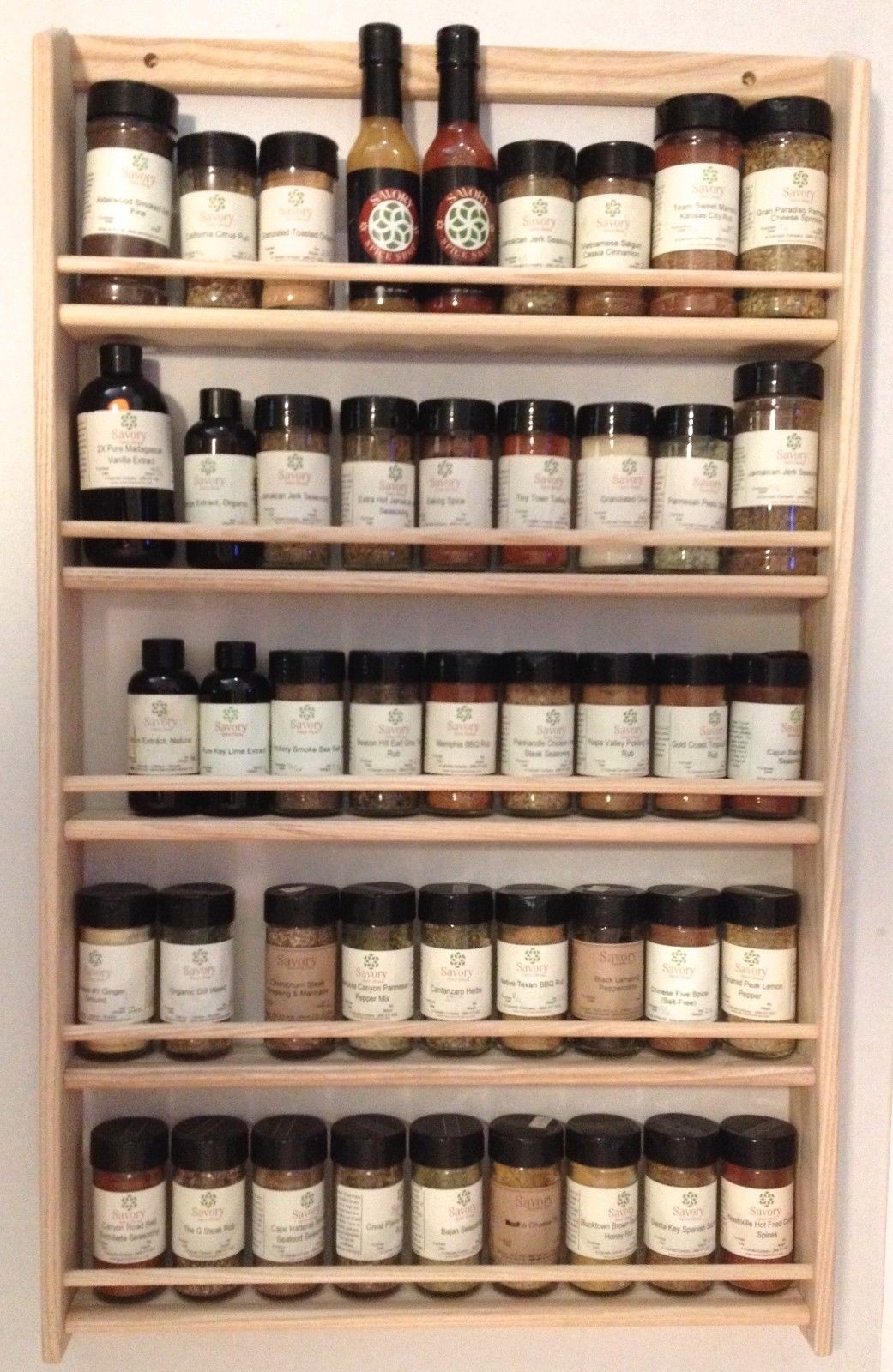 Wood Wall Spice Rack