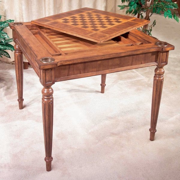 Antique cherry multi game table 1