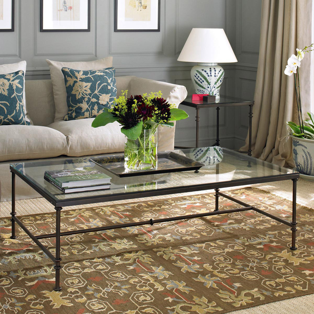 Pompidou metal glass coffee table metal 1