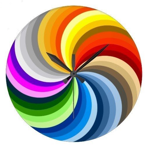 Funky twirl wall clock 1
