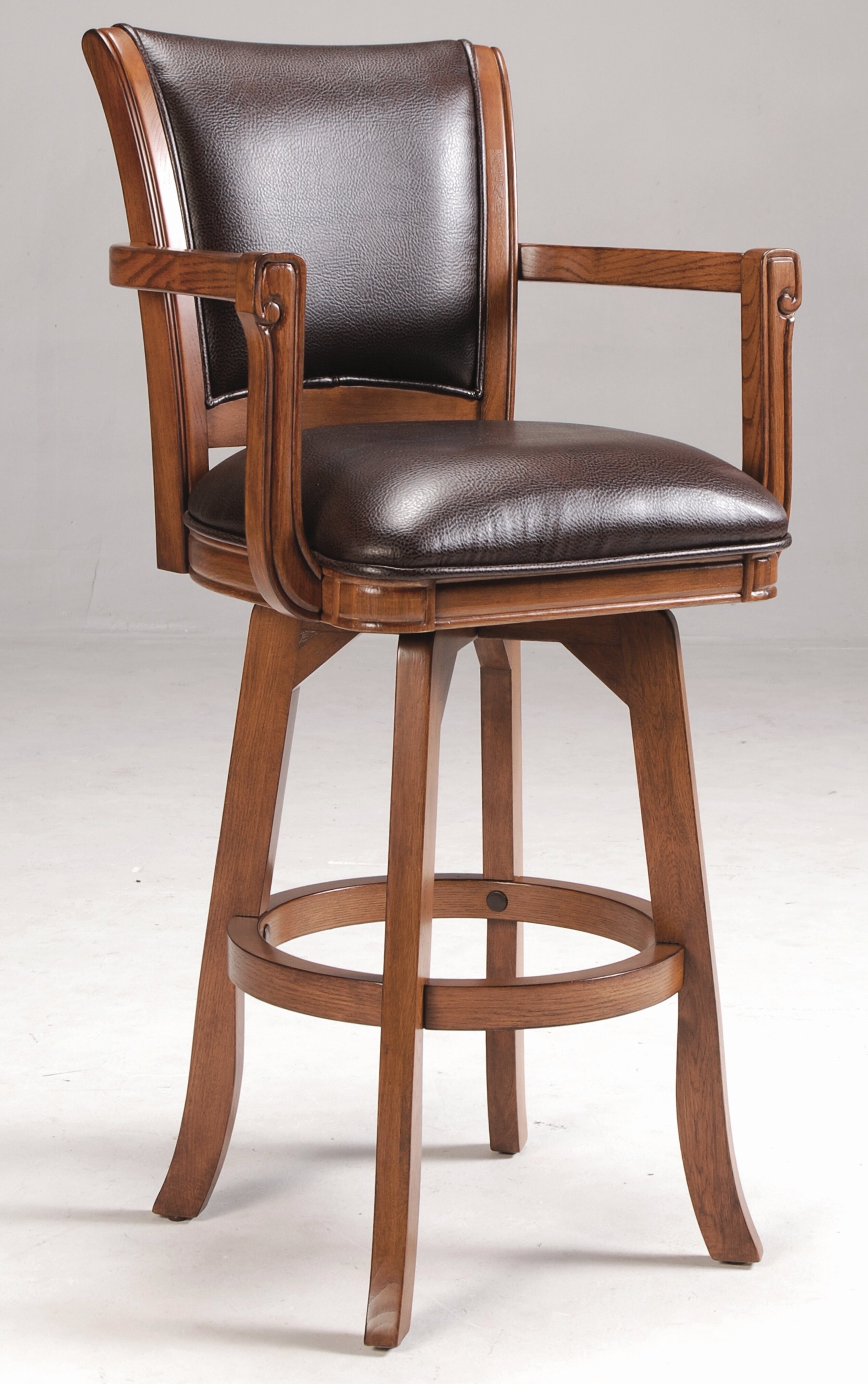 Park view upholstered swivel bar stool