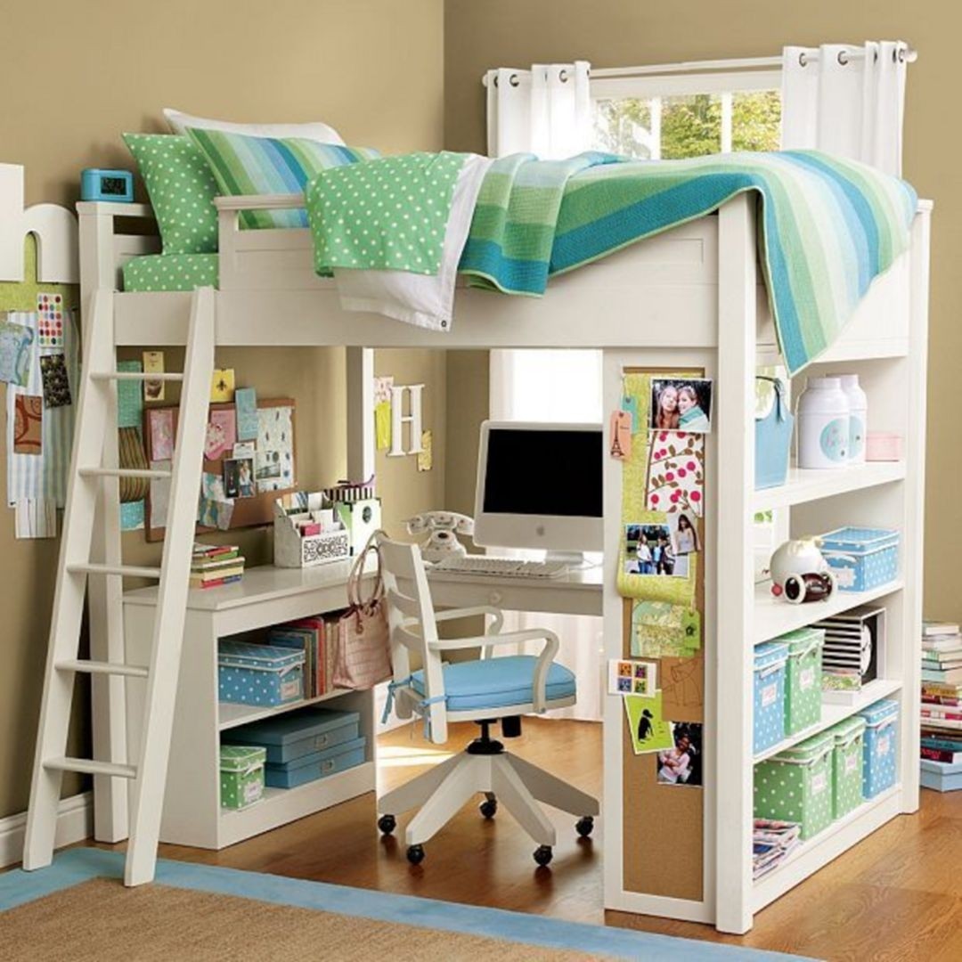 Sleep and study loft bed plans