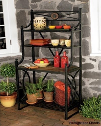 Bakers wine rack wrought iron