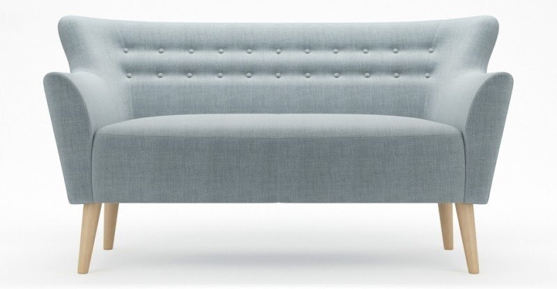 Home store dania 2 seater sofa sky blue