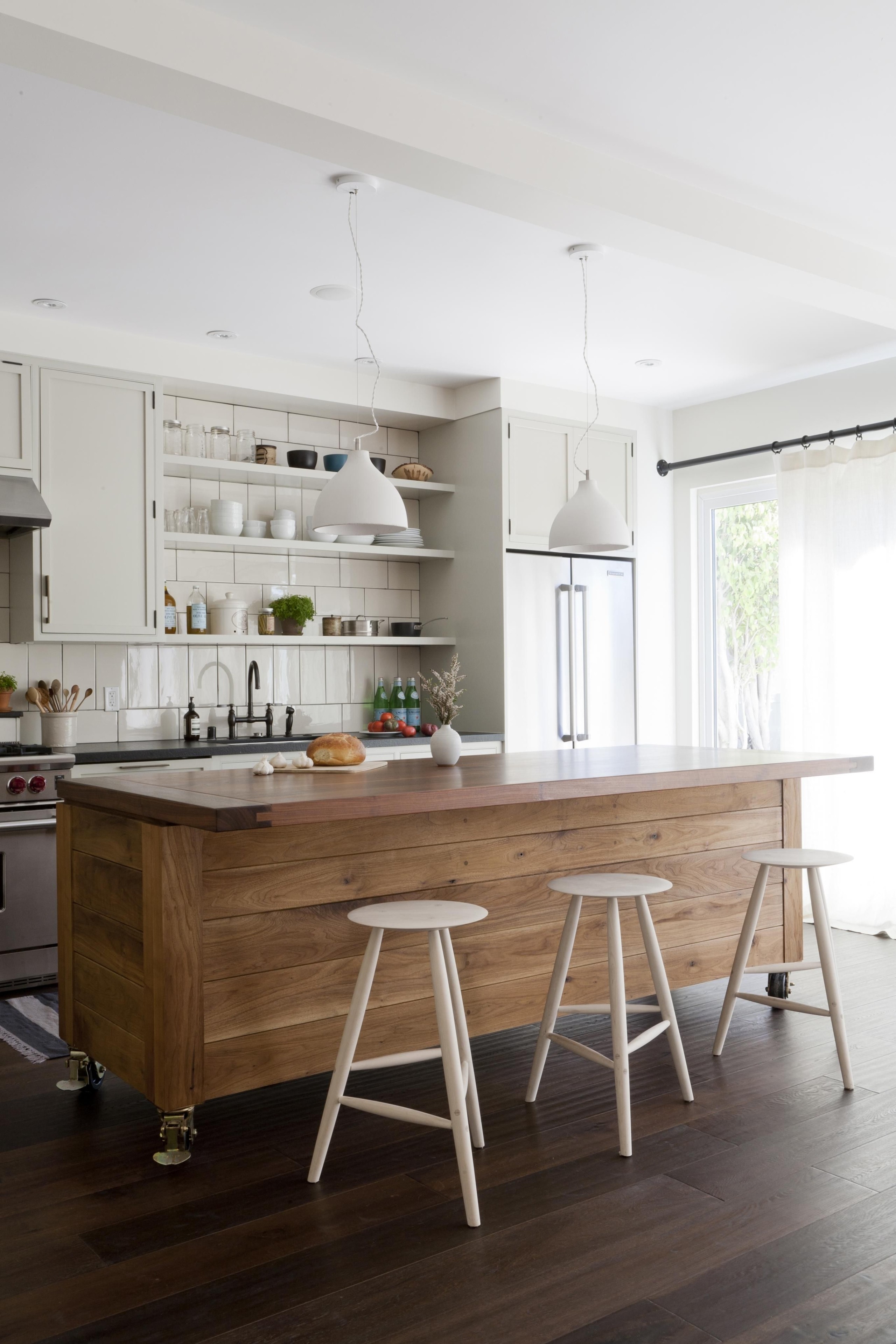 Kitchen table with wheels