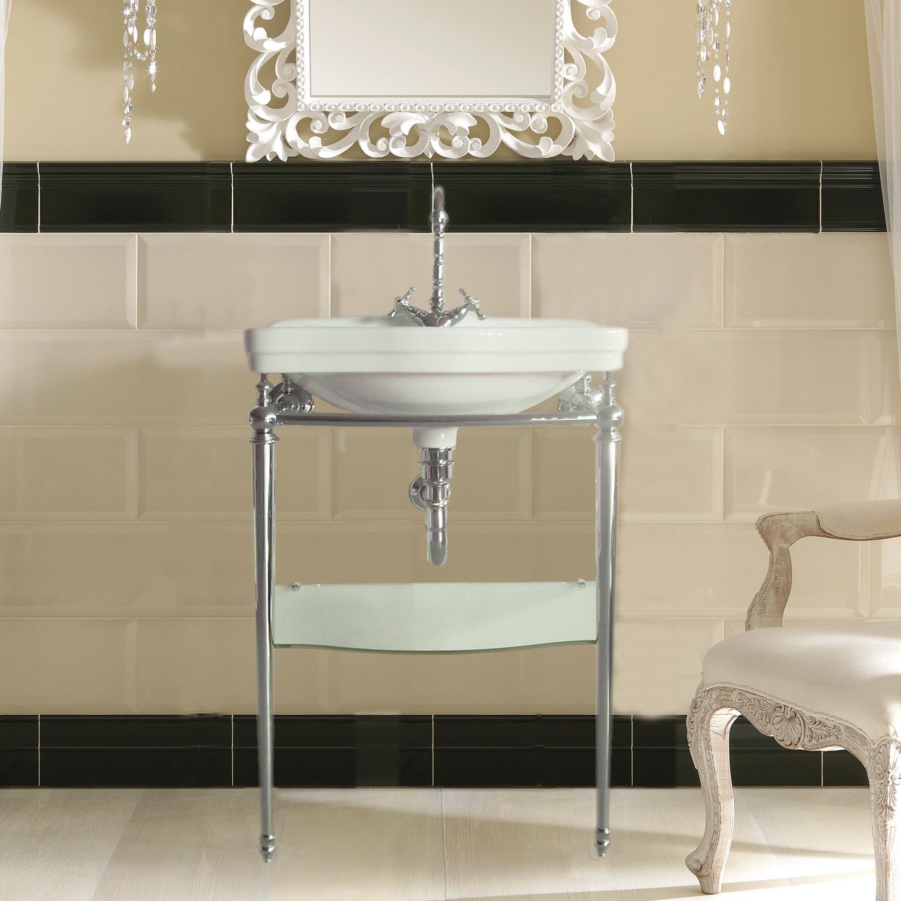 Pedestal sink console