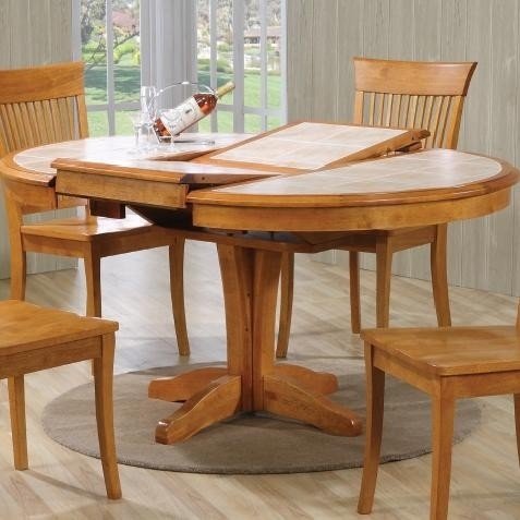 Round Dining Table With Butterfly Leaf