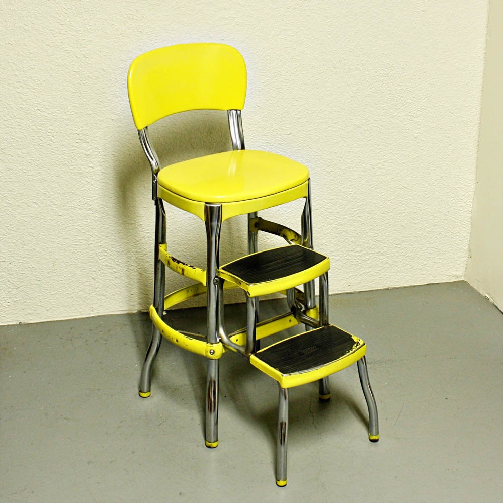 Vintage cosco stool step stool kitchen stool chair fold out