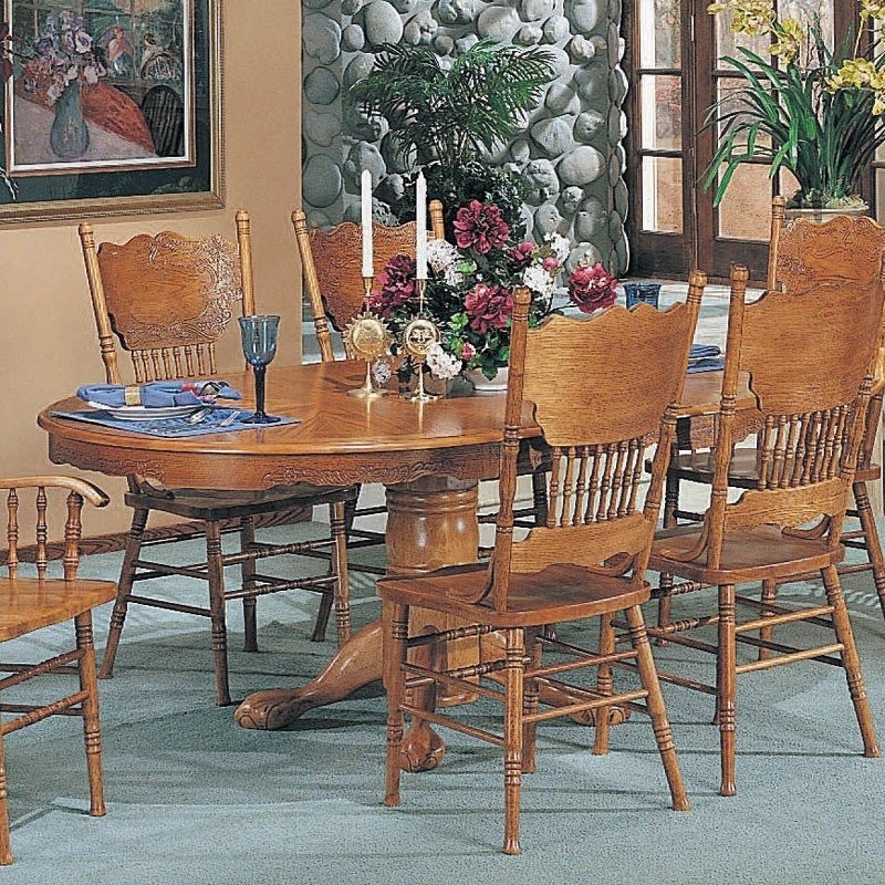 Antique pressed back chairs